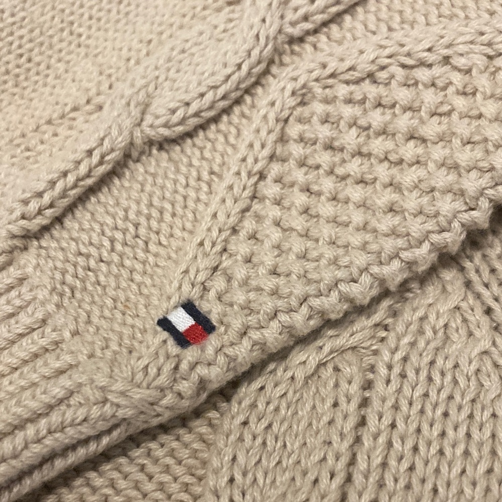 Tommy Hilfiger Cream Women’s Knit Zip Sweater